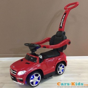 Толокар Mercedes-Benz GL63 A888AA-H с ручкой и качалкой красный